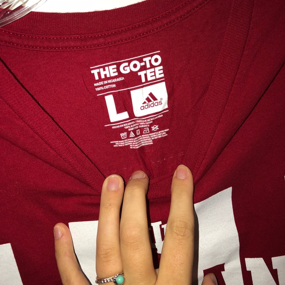 adidas | Unisex Indiana Hoosier Red T-shirt Sz. L - Picture 3 of 4